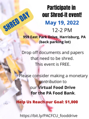 Help us SHRED Hunger!